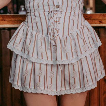 MK630 Ruffled Boot Skort