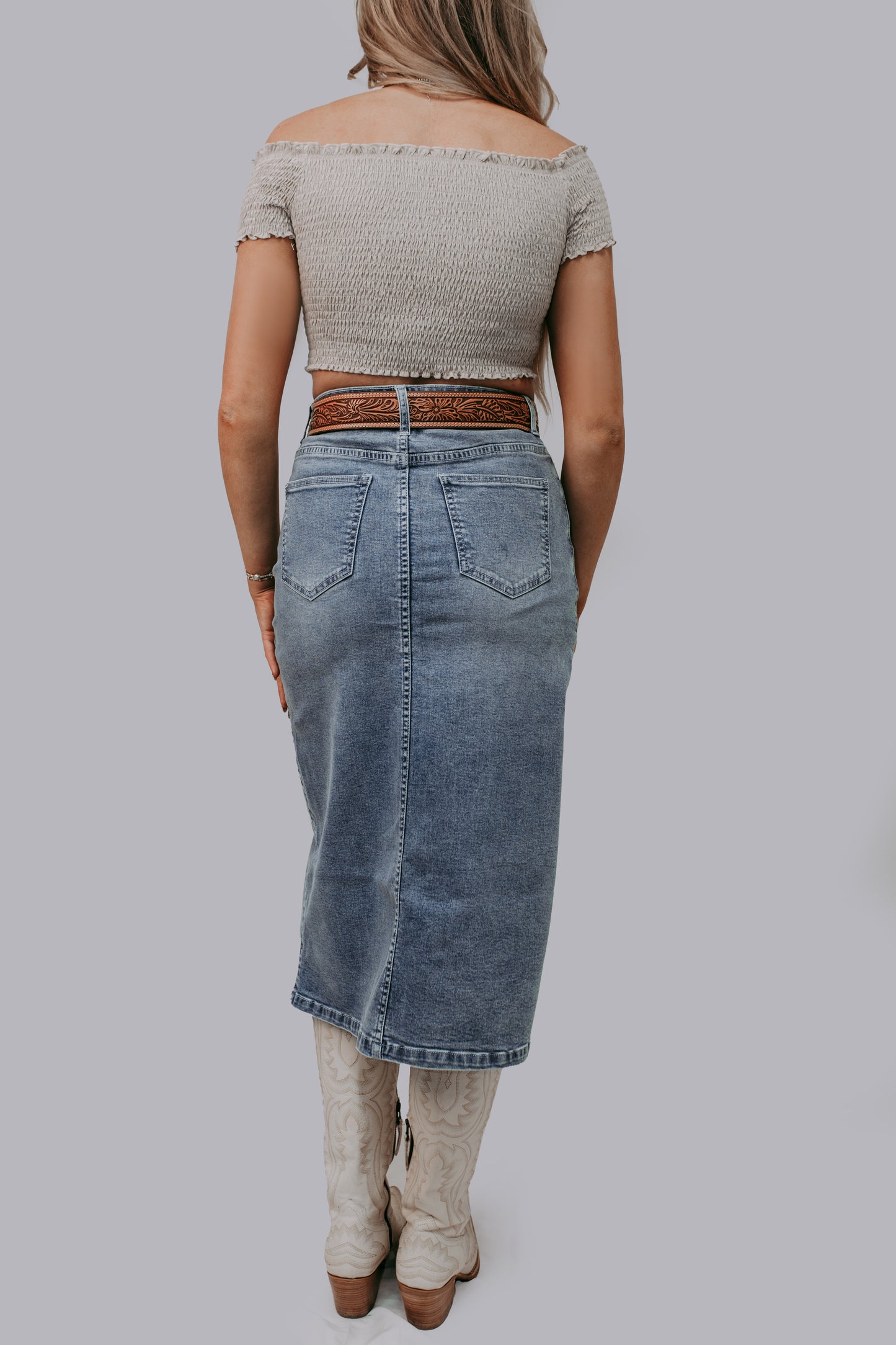MK662 Front Tie Off Should Crop Top