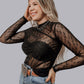 MK570A 3D Letters Lace Top