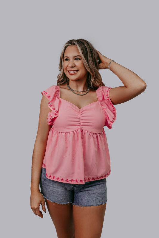 MK631 Back Bow Boot Blouse