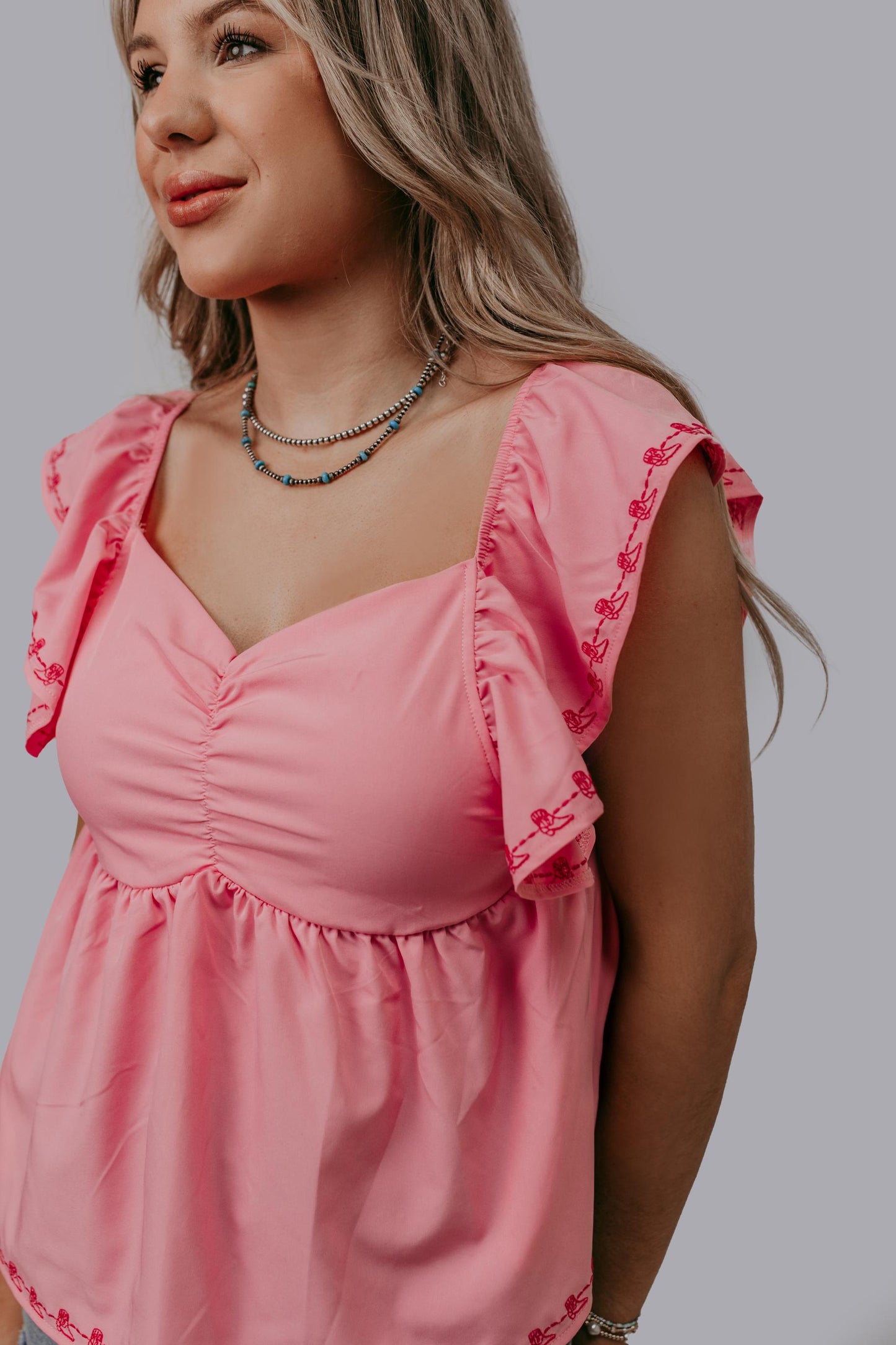 MK631 Back Bow Boot Blouse