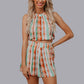 MK660 Aztec Halter Top Short Set