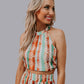 MK660 Aztec Halter Top Short Set