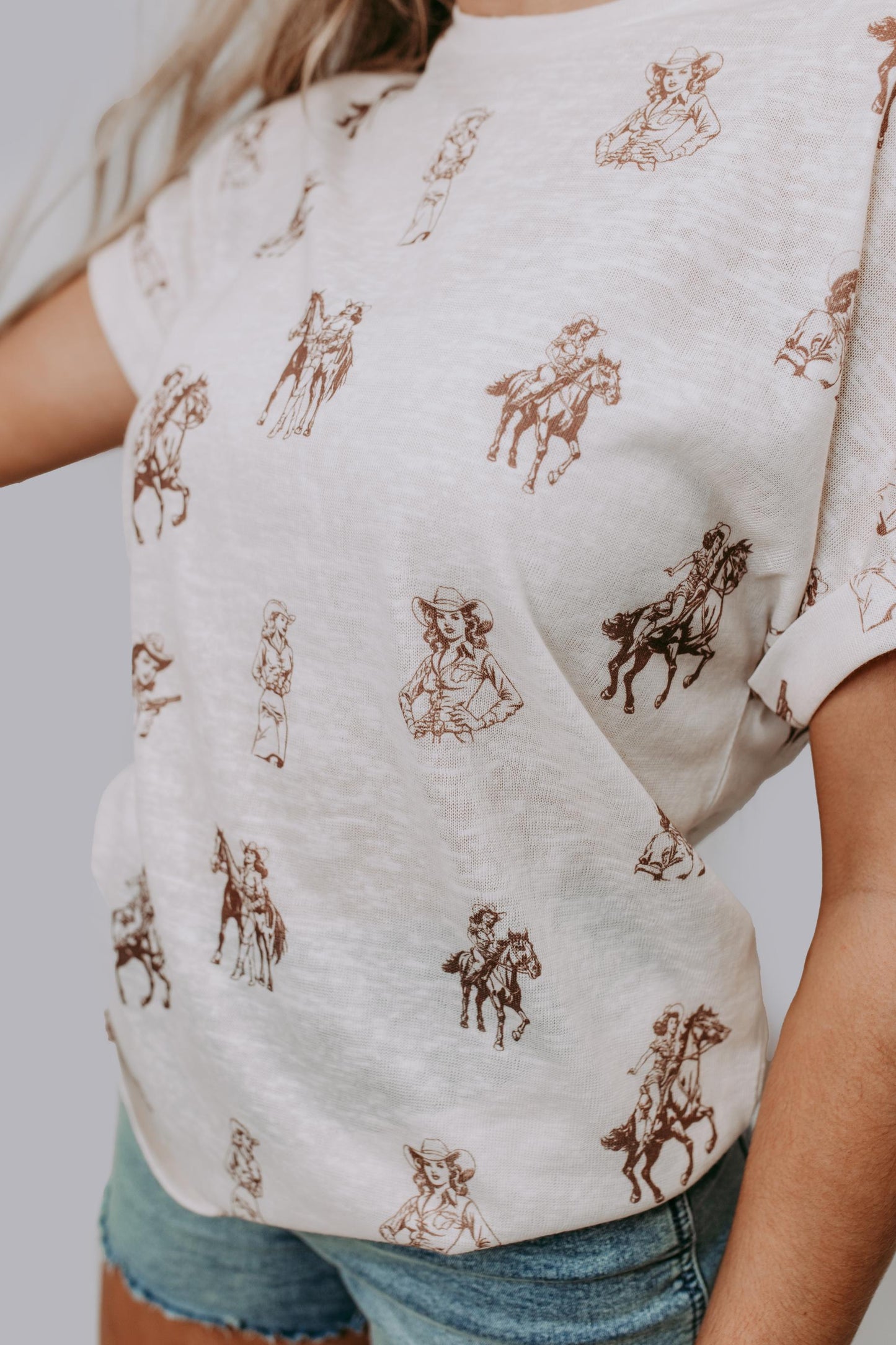 MK642 Cowgirl Loose Fit Tee