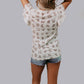 MK668/619 Branded Ruffled Sleeve Blouse