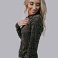 MK479 Tooled Leather Mesh Top