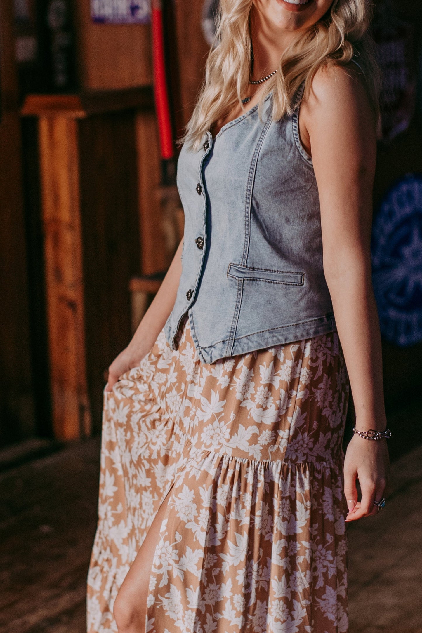 MK671 Sterling Denim Vest