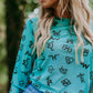 MK474 Branded 3D Print Mesh Top - Turquoise