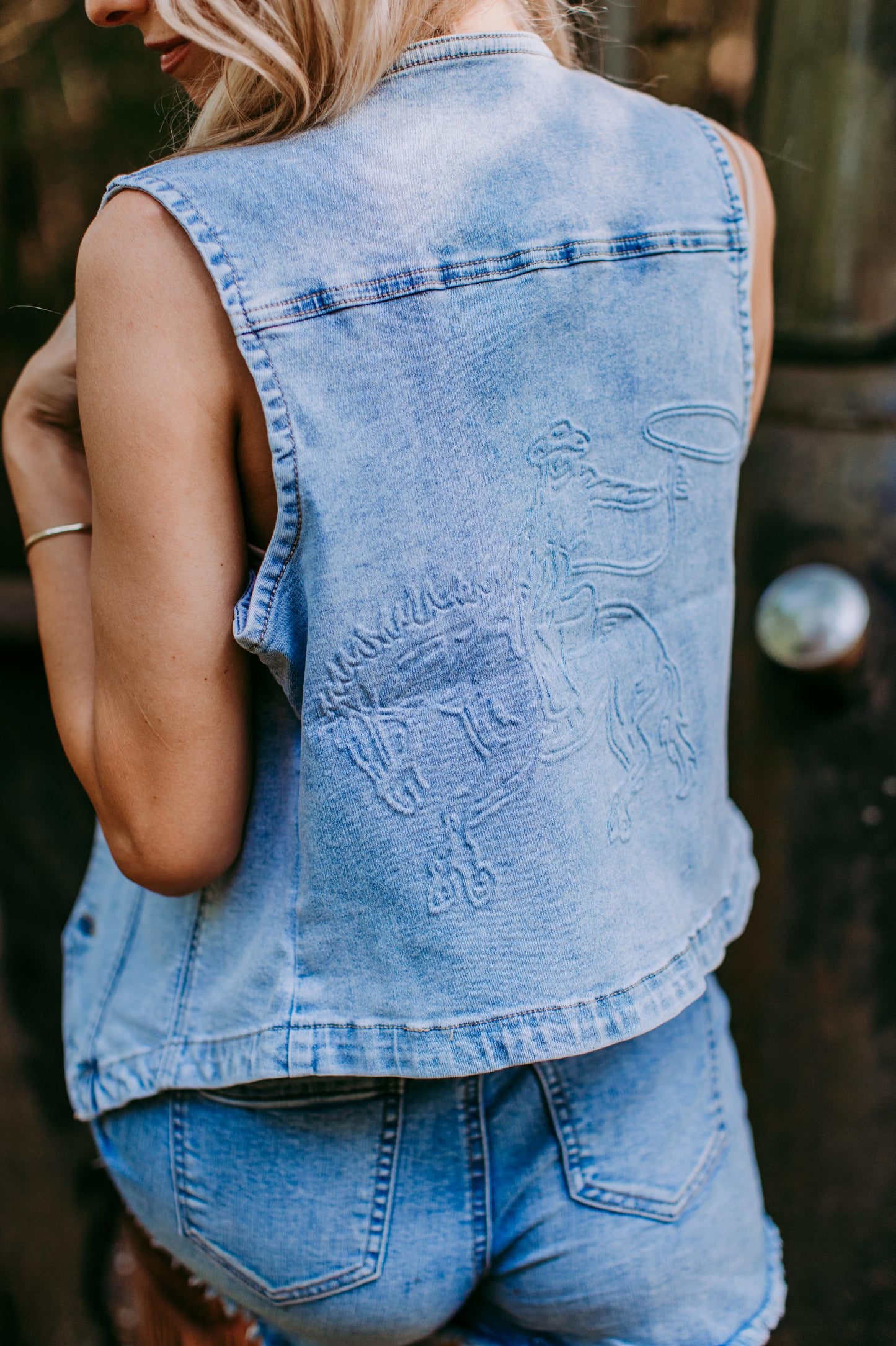 MK411 Sterling Denim Vest