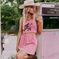 MK428 Bronc Bustin Weekend 2 Piece Crop Set - Pink