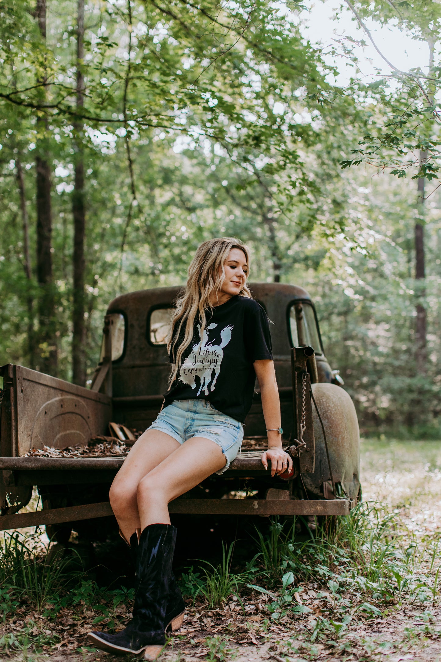 MK494 Enjoy the ride Gold Foil SL Tee