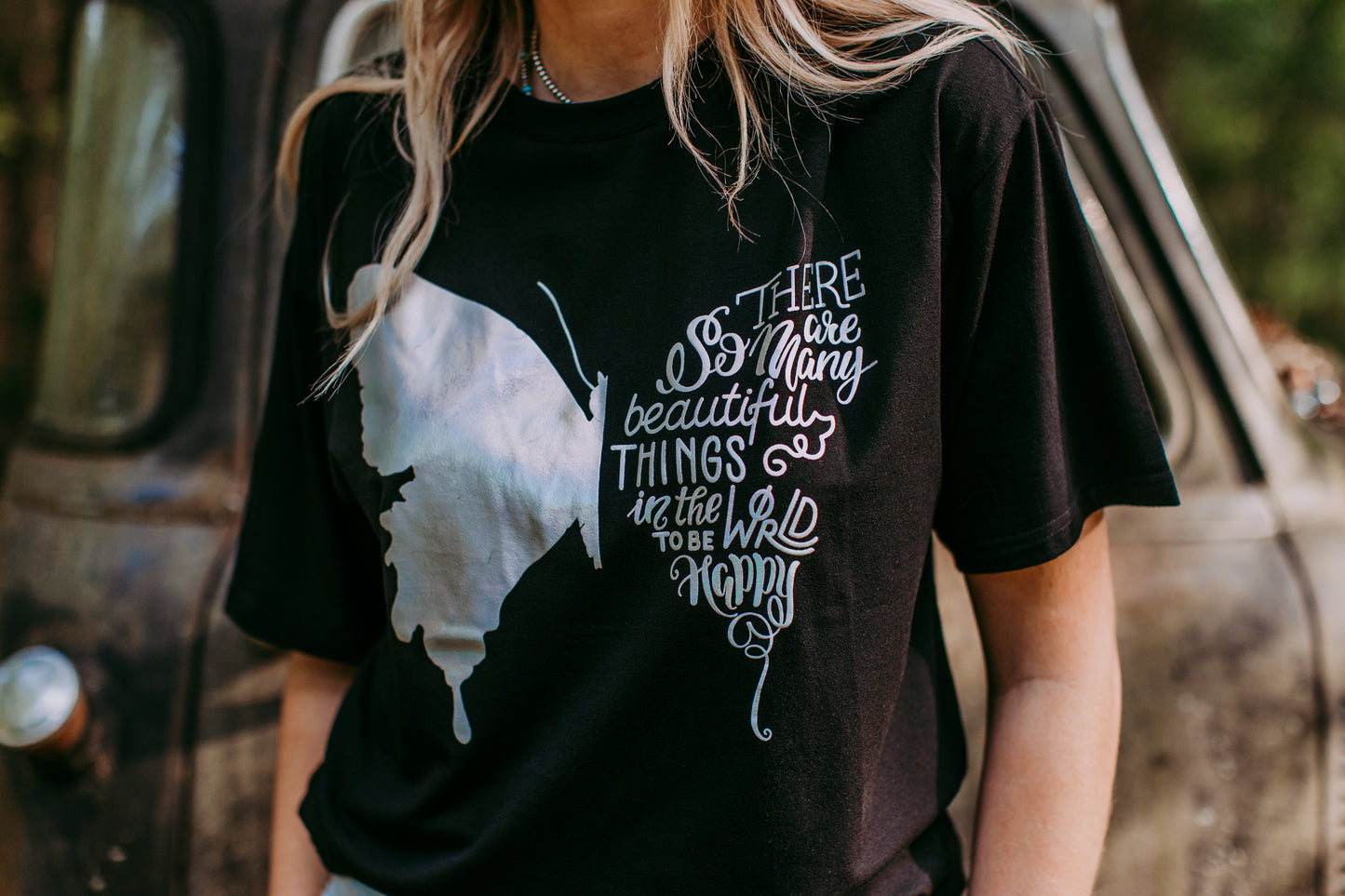MK493 Butterfly Gold Foil SL Tee