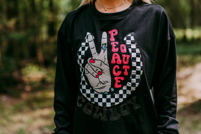 MK508 Peace Out Cowboy LS Tee