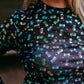 MK477 3D Printed Colorful Bow Mesh Top