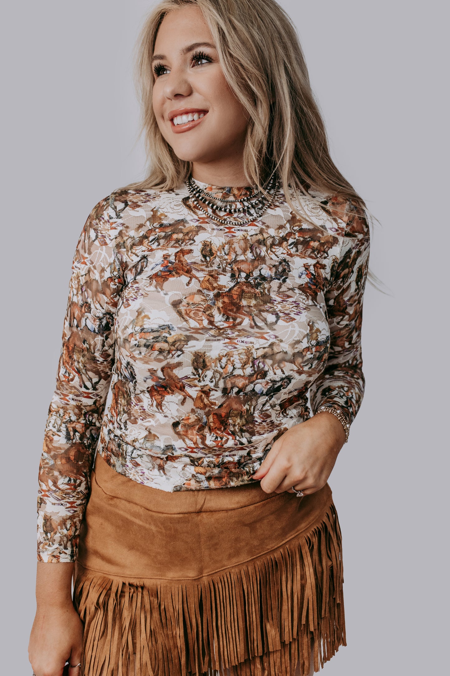 MK691 Buckaroo Lace Top