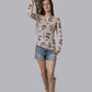 MK727 Giddy Up Velvet Mesh Top