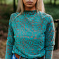 MK479 Tooled Leather Mesh Top - Brown