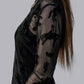 MK717 Lets Rodeo Velvet Mesh Top