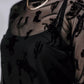 MK717 Lets Rodeo Velvet Mesh Top