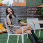 MK700 Leopard Lace Puff Sleeve Blouse
