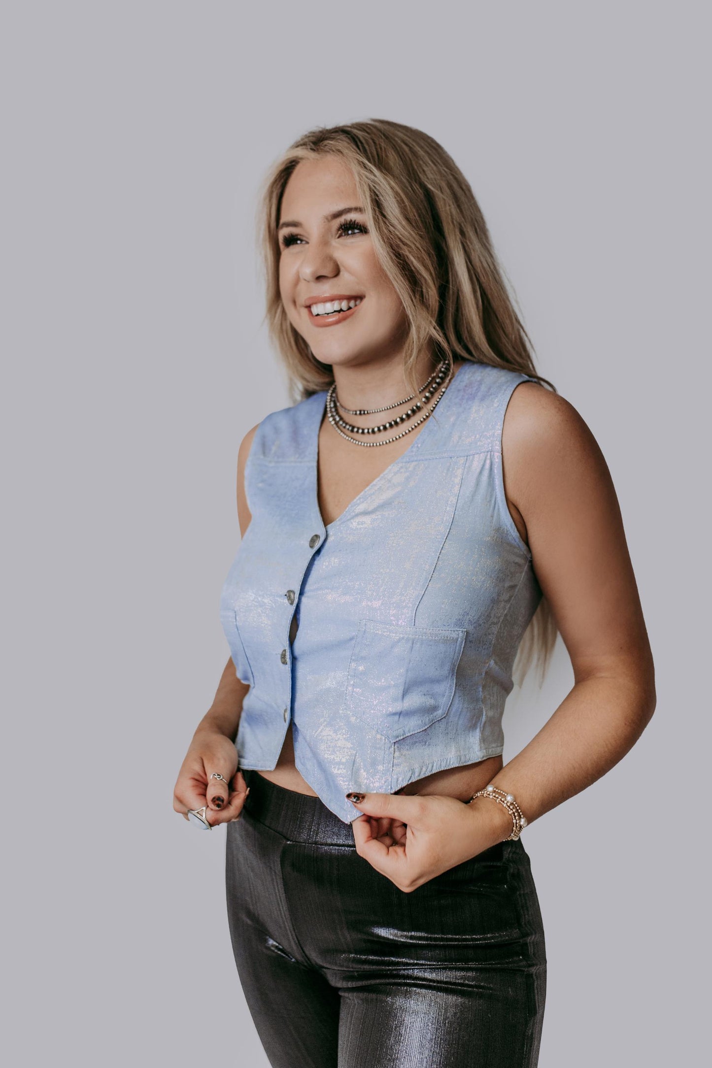 MK476 Metallic Vest