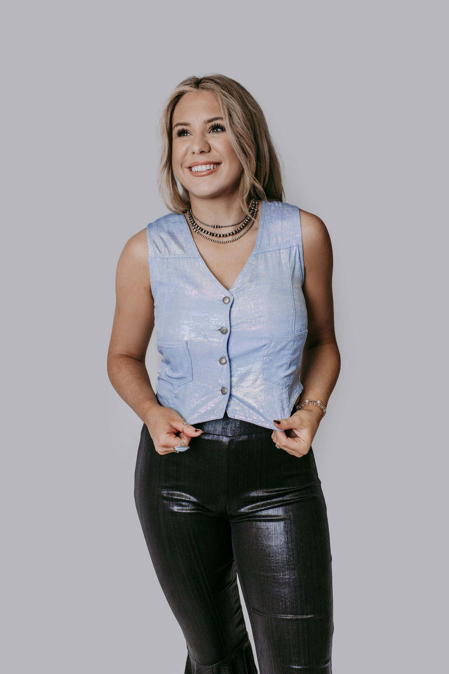 MK476 Metallic Vest