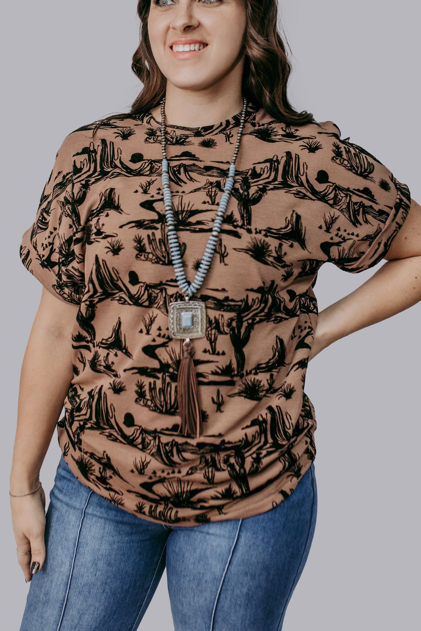 MK728 Wild West 3D Velvet Blouse
