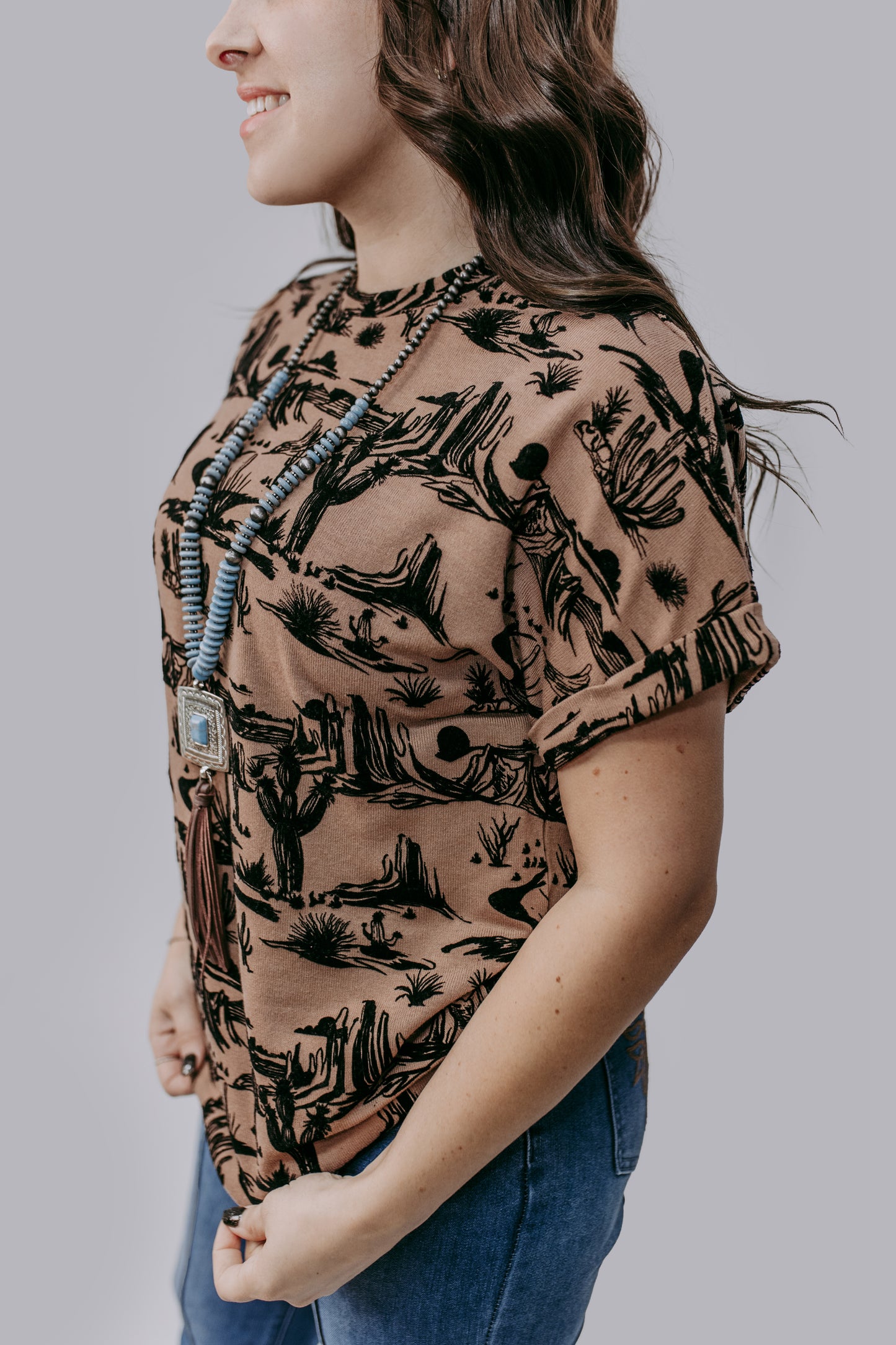 MK728 Wild West 3D Velvet Blouse