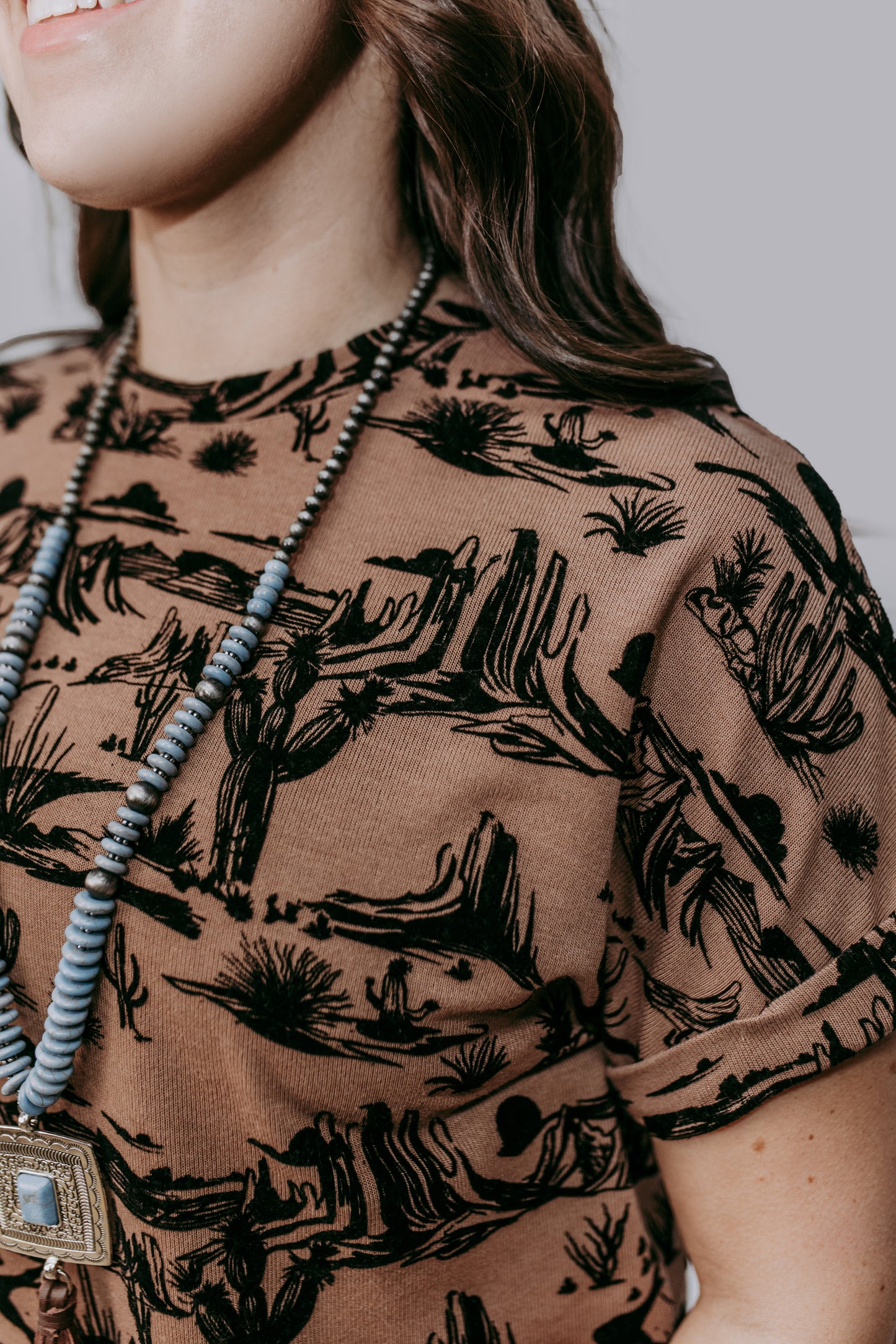 MK728 Wild West 3D Velvet Blouse