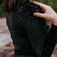 MK414 Jewel Velvet Mesh Top
