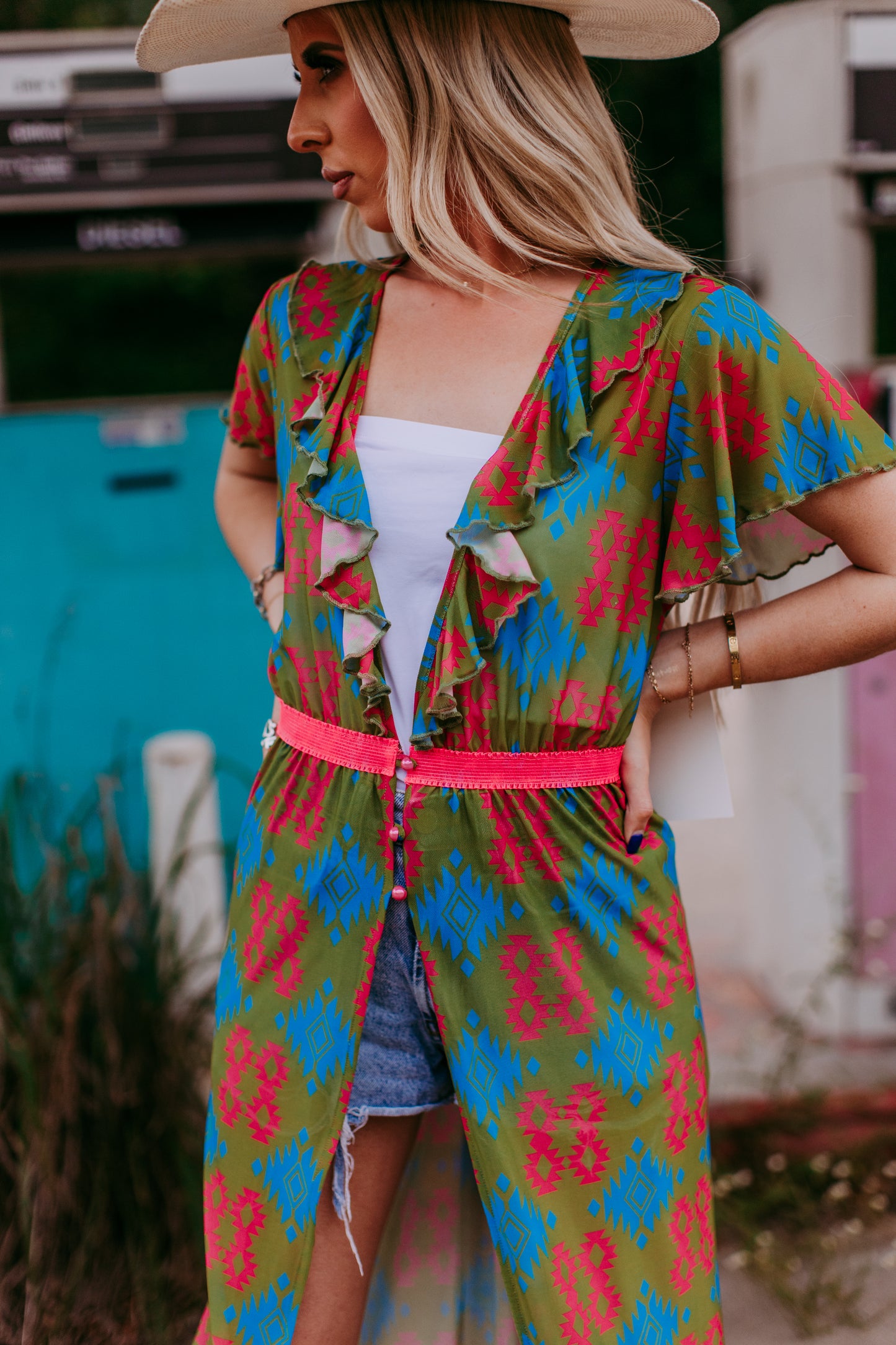 MK363 Aztec Kimono