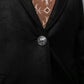 MK722 Faux Leather Blazer