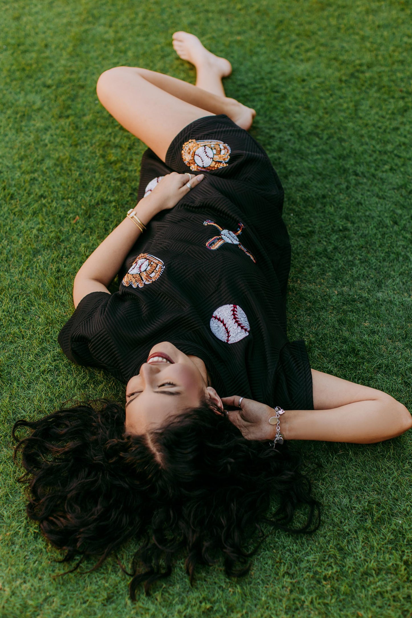 MK591 Sequins Baseball Short Sets