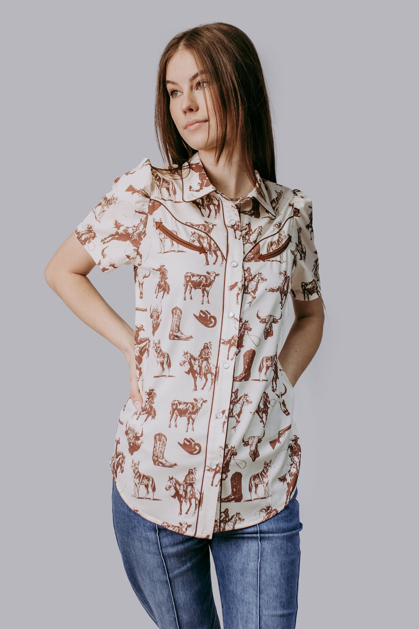MK721 Cowboys & Indians Botton Down Shirt
