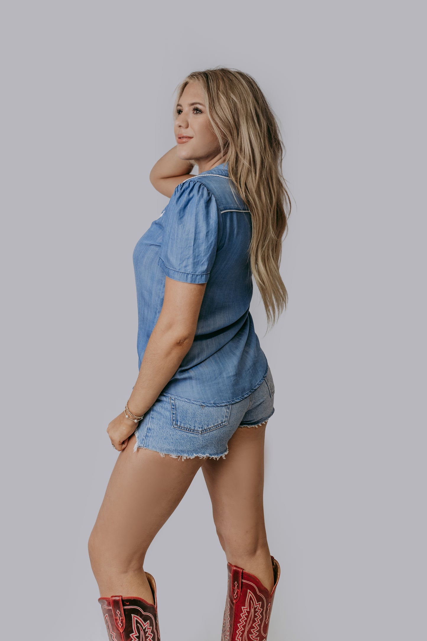 MK731 Western Tencel Button Down