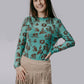 MK725 Daydreamer Velvet Mesh Top