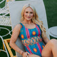 MK92 Serape Criss Cross Bathing Suit