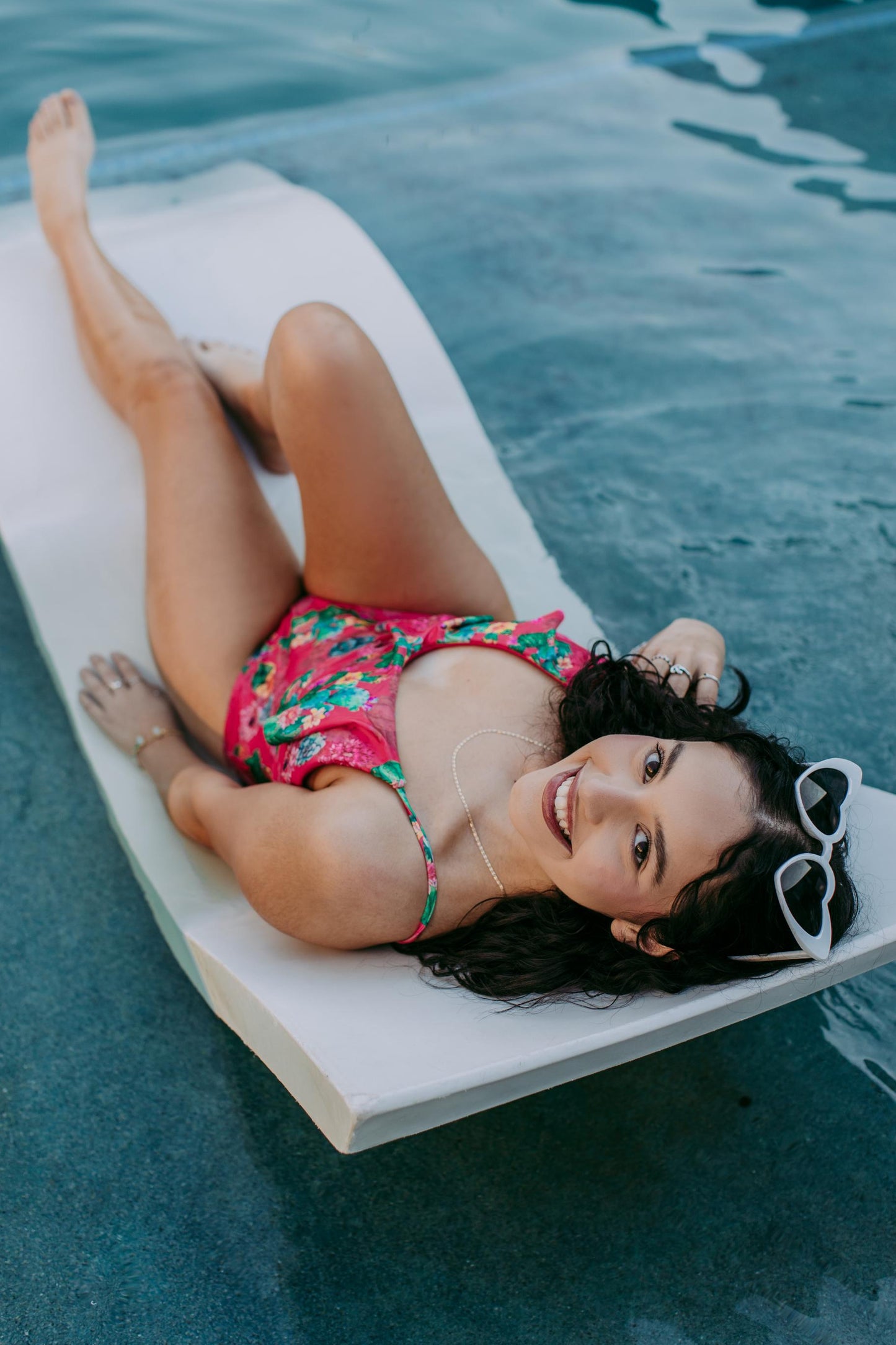 MK94 Pink Cactus Ruffled Bathing Suit