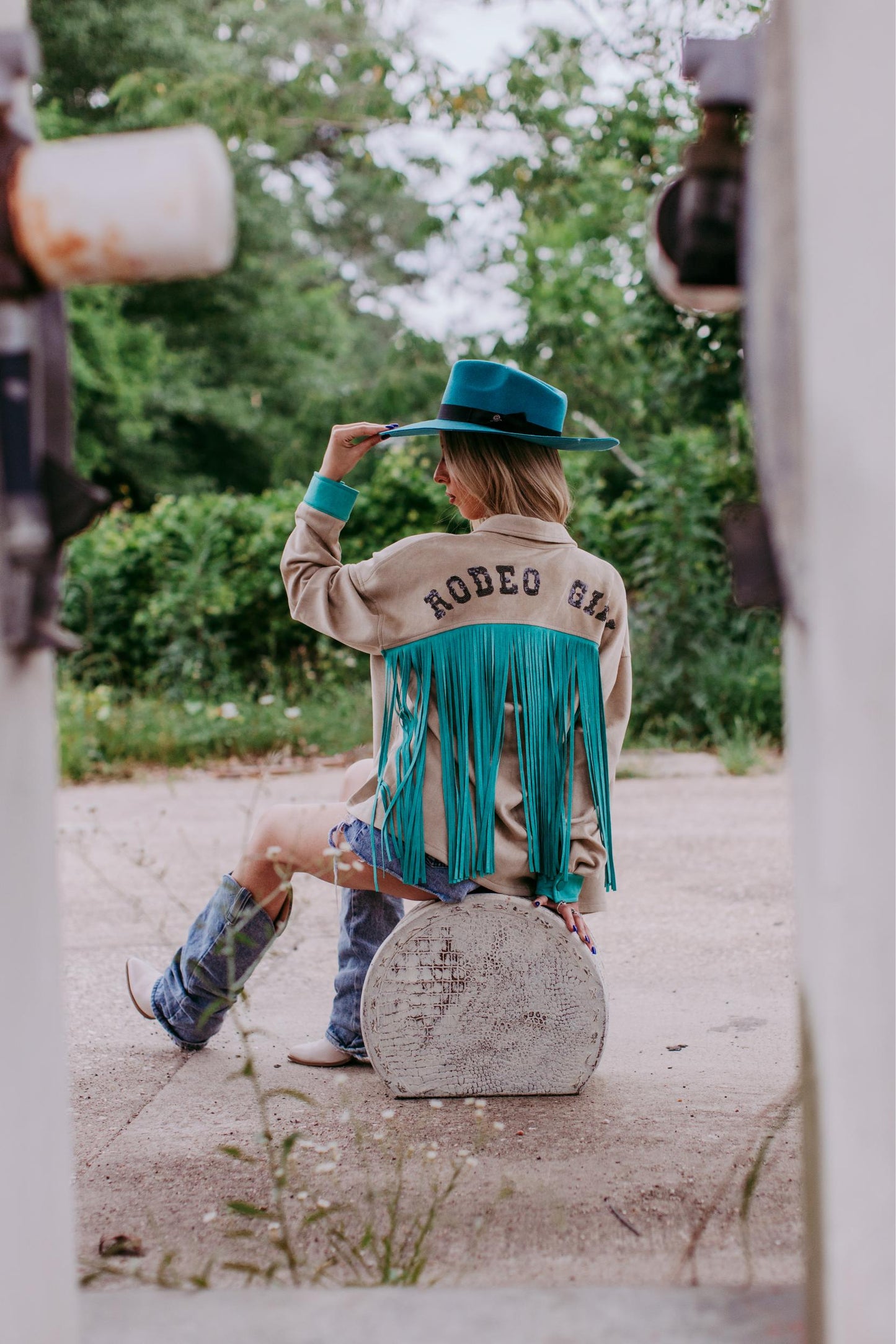 MK358 Sequins Rodeo Fringe Shirt