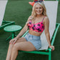 MK107 Leopard Print Bathing Suit Top