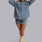 MK522 Giddy Up Embroidery Denim Button Down