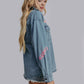 MK522 Giddy Up Embroidery Denim Button Down