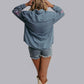 MK522 Giddy Up Embroidery Denim Button Down