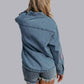 MK522 Giddy Up Embroidery Denim Button Down