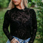 MK420 Saddle Up Long Sleeve Mesh Top