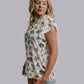 MK598 Old Western Ruffle Sleeve Top