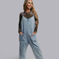 MK470 Acid Washed Jumpsuit - Blue