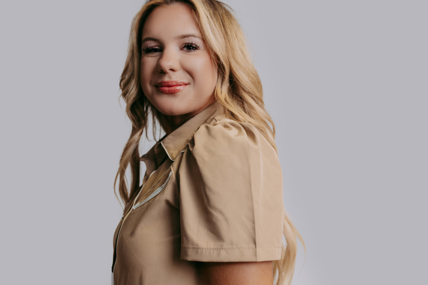 MK612 SL Button Down Shirt - Tan