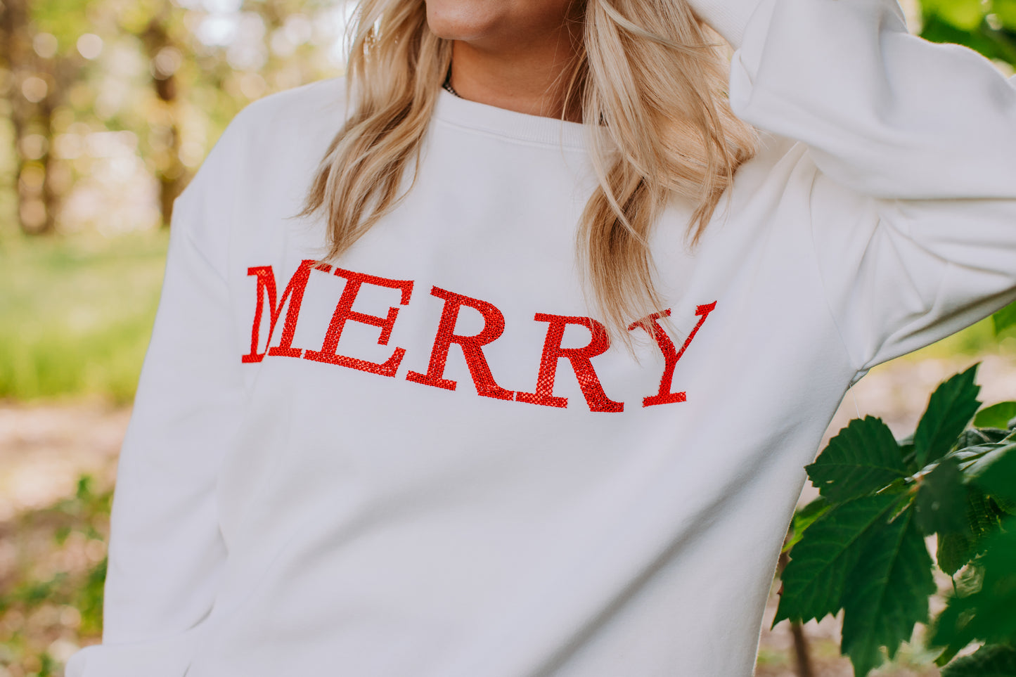MK455 Merry Christmas Sweatshirt - White