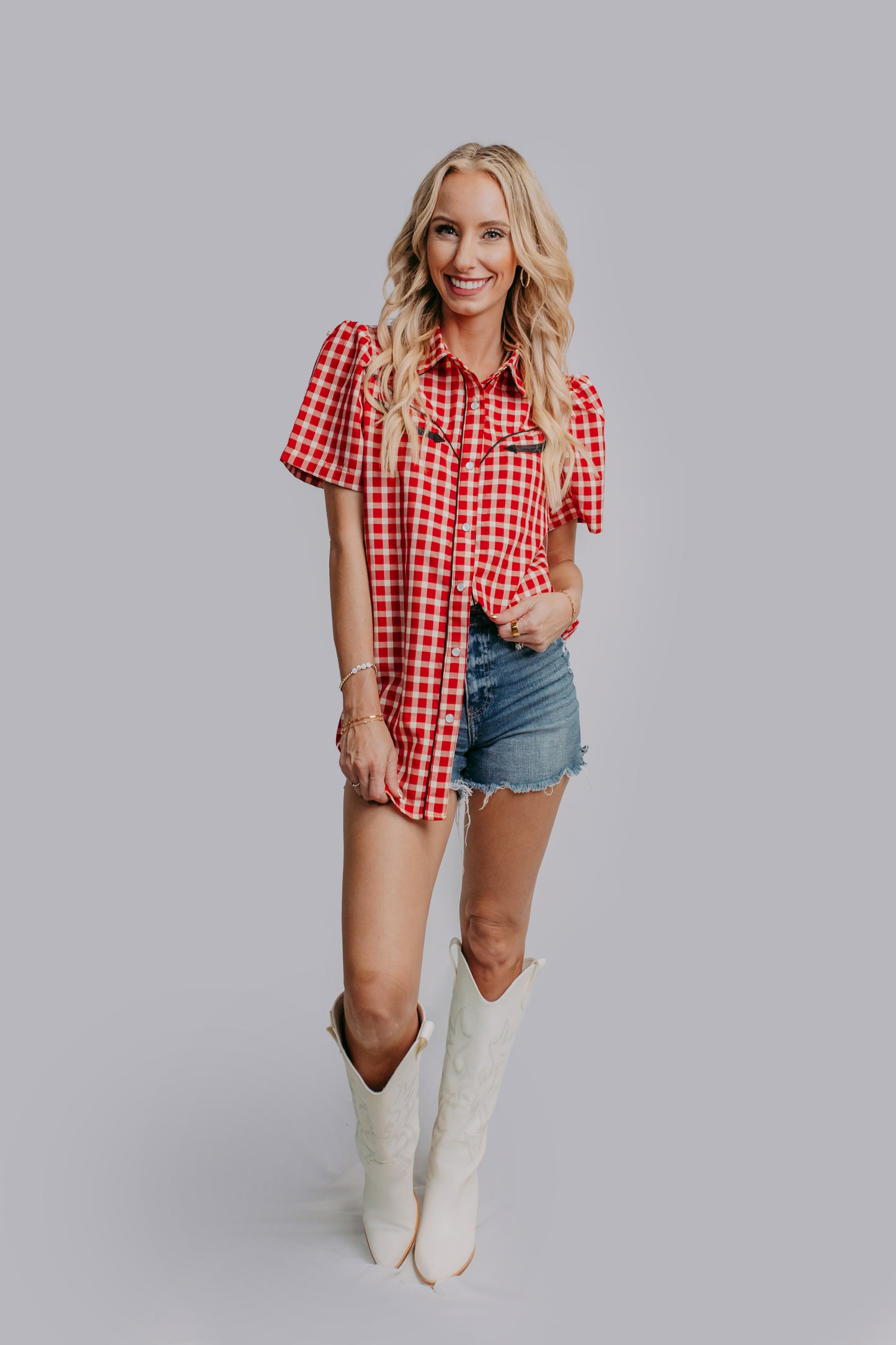 MK611 SL Button Down Shirt - Red